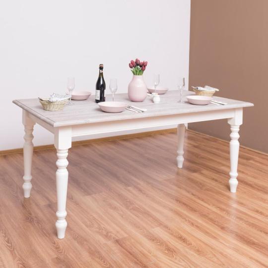 klasicky mediteransky dreveny jedalensky stol country jedinecne vyrobeny nabytok stol jedalensky hnedy biely vintage provence providecka balaton chalupa vidiecky dom nabytky lameridiana obchod s nabytkom.jpg